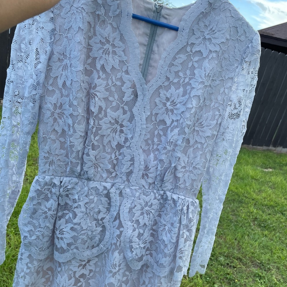 Vintage 50/ 60s  union made peplum lace midi dress